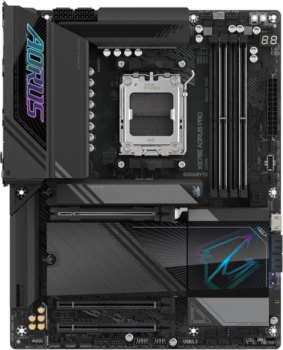 Gigabyte X870E Aorus Pro ATX Gaming Motherboard, AMD AM5, DDR5, PCIe 5.0, WiFi 7