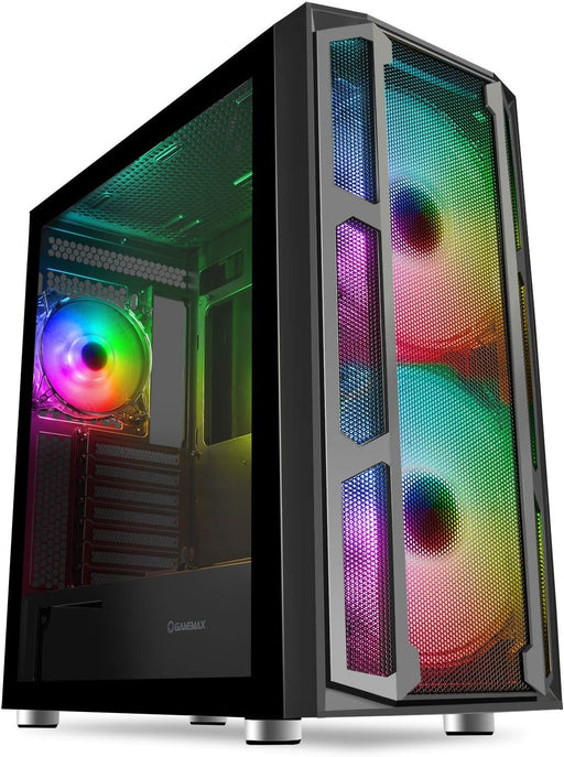 e-atx gaming desktop case, argb, black, mesh