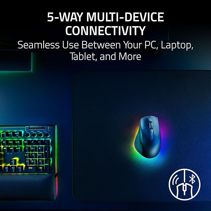 Razer Pro Click V2 - Wireless Ergonomic mouse - AI Prompt Assist - 30K Optical Sensor - RGB