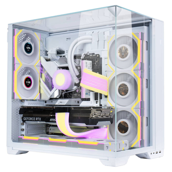 Lian Li UNI SL Wireless LCD RGB Reverse Flow 120mm Fan White – ARGB PWM with 1.6" LCD Display