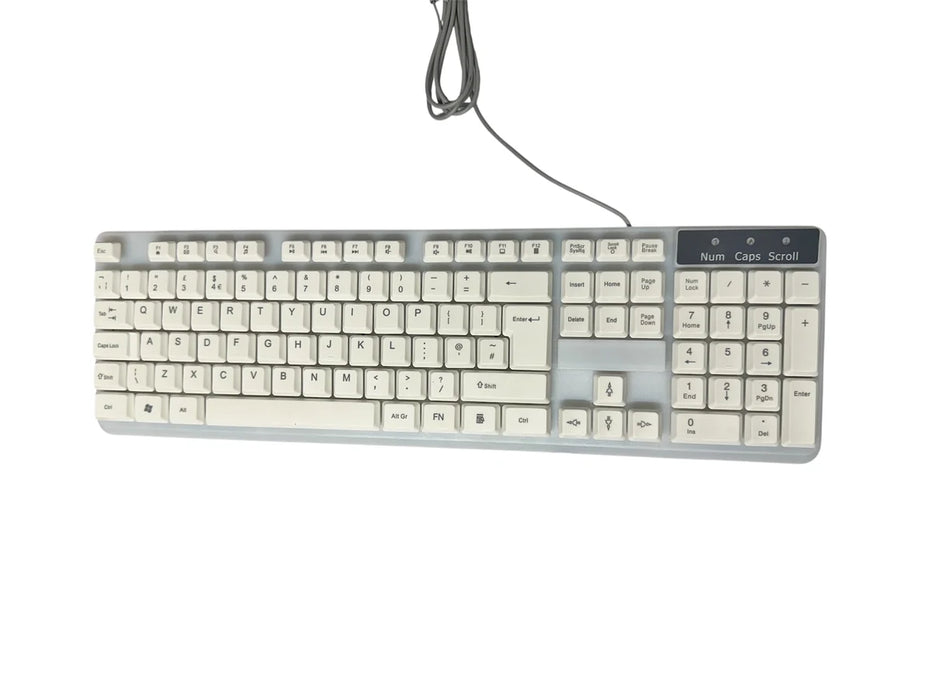 Builders Choice GK100‑W‑B Gaming Keyboard & Mouse Combo – White, RGB, Full‑Size