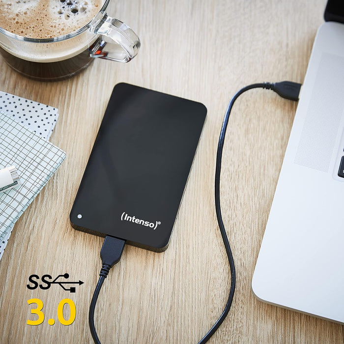 Intenso 1TB Portable Hard Drive, External Storage USB 3.2 Gen 1st, 2.5" HDD, Black