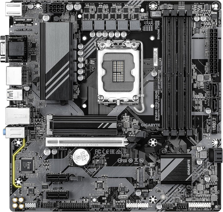 Gigabyte B760M DS3H M-ATX Gaming Motherboard, Intel 1700, DDR5