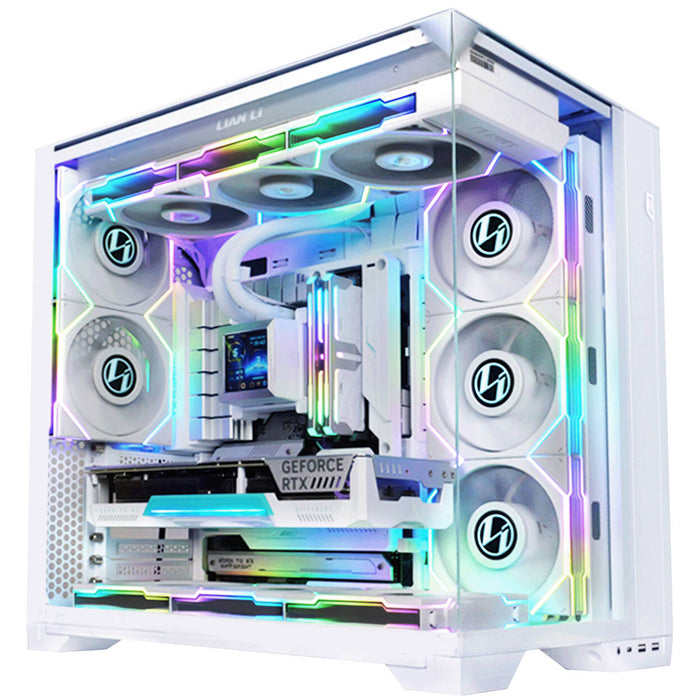 Lian Li O11 Vision Compact White Mid-Tower PC Case – Tempered Glass, E-ATX Support