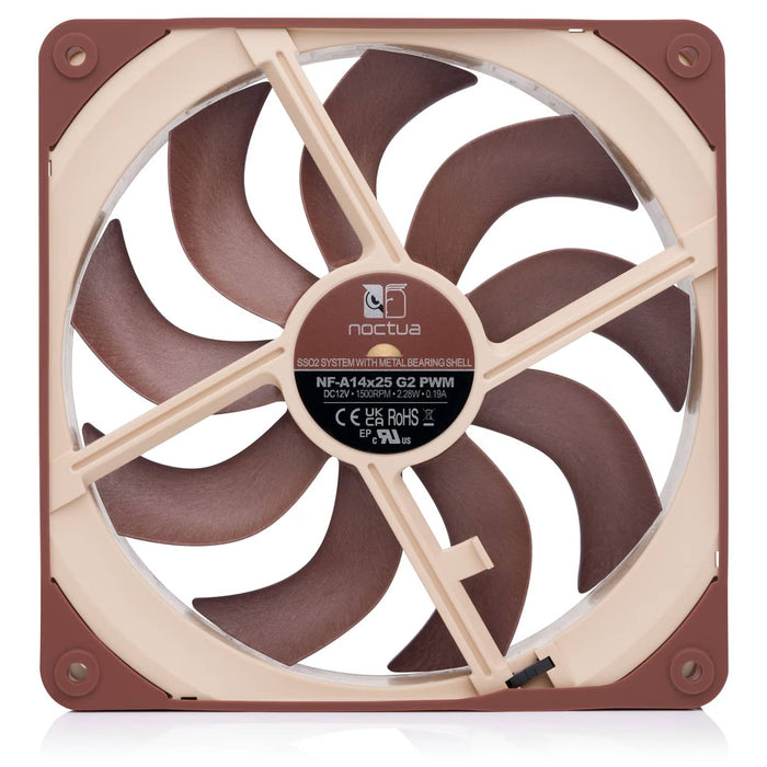 Noctua NF‑A14x25 G2 PWM 140mm Next‑Gen Quiet Performance Fan – 1500RPM