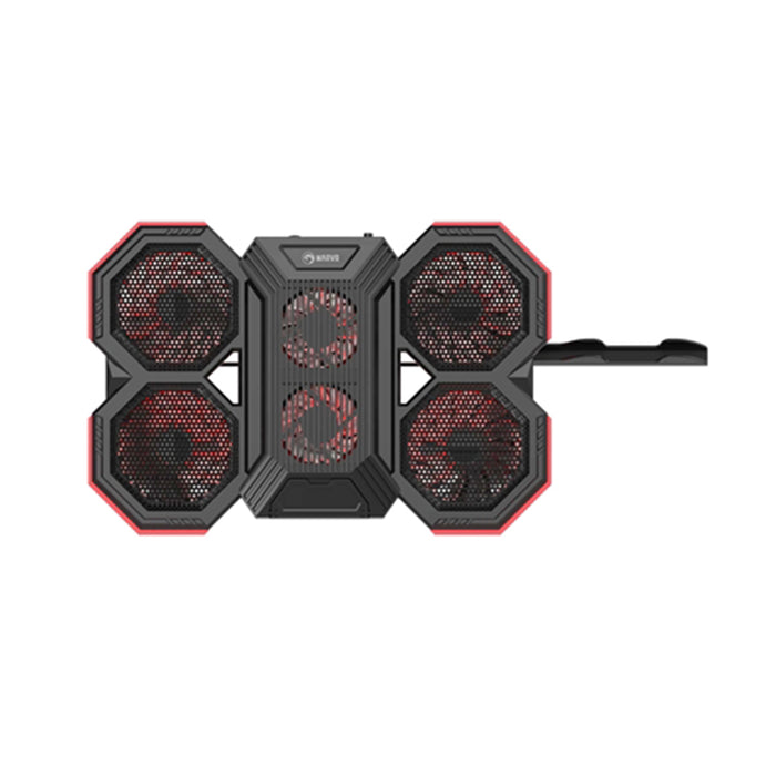 Marvo Scorpion FN‑41 Atlas 60 black laptop cooling stand with six USB‑powered fans.