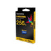 ADATA UD256GEX3L1‑C 256GB MicroSDXC UHS‑II memory card in blue and yellow.