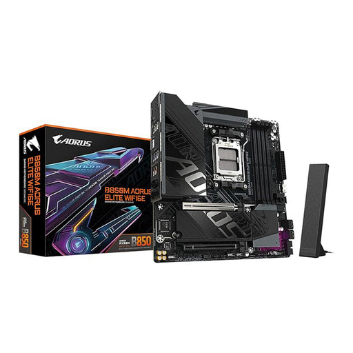 AORUS B850 AORUS ELITE WIFI7 ATX AM5 motherboard with PCIe 5.0, Wi‑Fi 7, and DDR5 support.