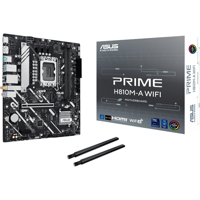 ASUS PRIME H810M‑A WIFI LGA 1851 DDR5 Micro‑ATX motherboard with Wi‑Fi 6.