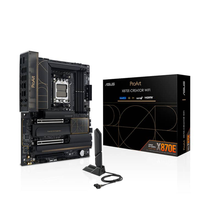ASUS ProArt X870E‑CREATOR WIFI AM5 DDR5 ATX creator motherboard.