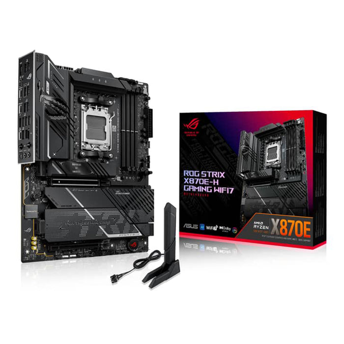 ASUS ROG STRIX X870E‑H GAMING WIFI7 AM5 ATX Motherboard – DDR5 256GB, Wi‑Fi 7, 5Gb LAN