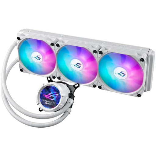 ASUS ROG Strix LC III 360 ARGB White Edition 360mm AIO liquid CPU cooler.
