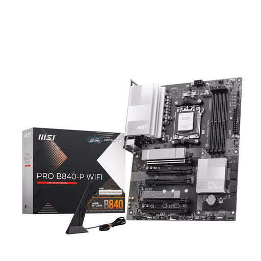 MSI PRO B840‑P WIFI ATX AM5 motherboard with DDR5, Wi‑Fi 7, and PCIe 4.0 support
