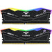 TeamGroup T‑Force Delta RGB DDR5 6400MHz 32GB (2×16GB) memory kit in black with RGB lighting.