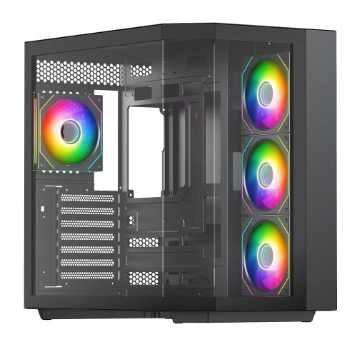 VIDA Edge Black Tempered Glass ATX PC Gaming Case