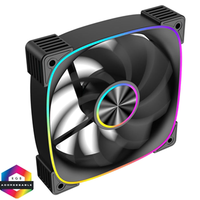 Vida Infinity02 120mm ARGB PWM Case Fan – White, Infinity Mirror