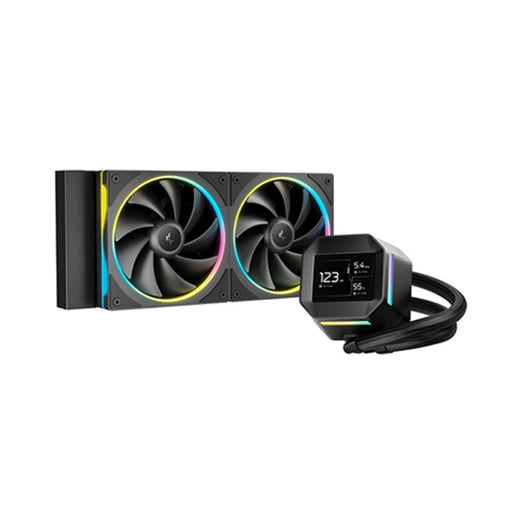 DeepCool LM240 240mm AIO liquid CPU cooler with 2.4" IPS display and ARGB fans