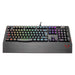 RIOTORO KR610 Ghostwriter Classic RGB membrane gaming keyboard with wrist rest.
