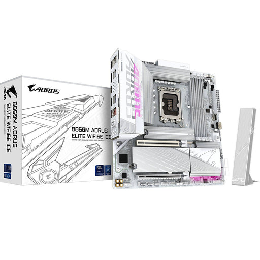 AORUS B860M AORUS ELITE WIFI 6E ICE LGA1851 DDR5 Micro ATX Motherboard