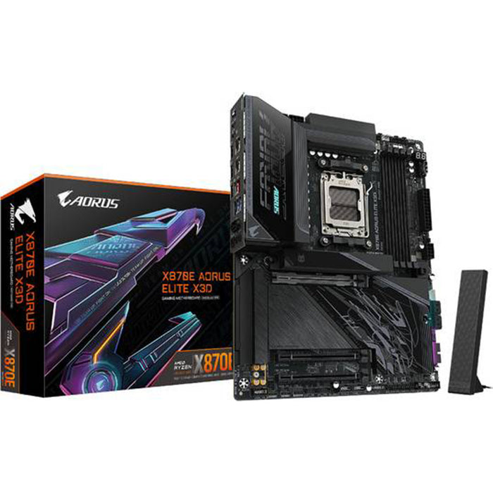 Gigabyte X870E AORUS ELITE X3D – AM5 ATX Motherboard, DDR5, PCIe 5.0, USB4, Wi‑Fi 7