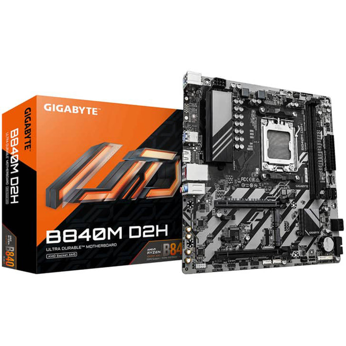 Gigabyte B840M D2H AM5 Micro‑ATX Motherboard – DDR5, PCIe 4.0, 2.5GbE