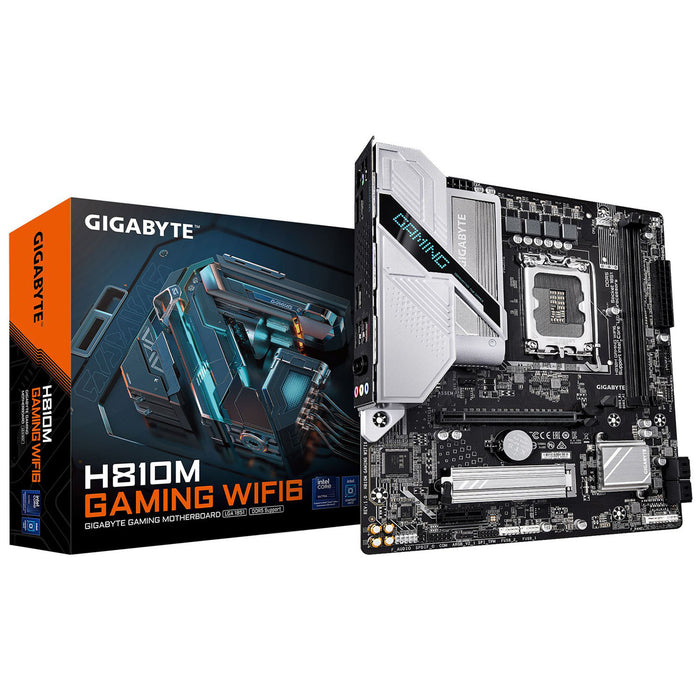 Gigabyte H810M GAMING WIFI6 LGA1851 DDR5 Micro‑ATX motherboard.