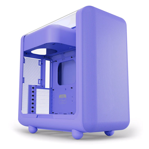 HYTE X50 Taro Milk high‑airflow mid‑tower PC case in pastel purple.