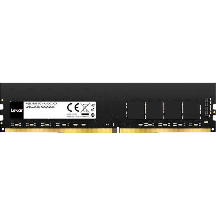 Lexar 16GB DDR4 3200MT/s CL22 UDIMM desktop memory module, 288‑pin black RAM for reliable PC performance.