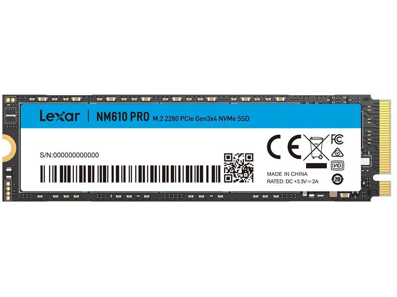 1TB Lexar NM610 PRO M.2 2280 PCI Express 3.0 x4 NVMe Solid State Drive