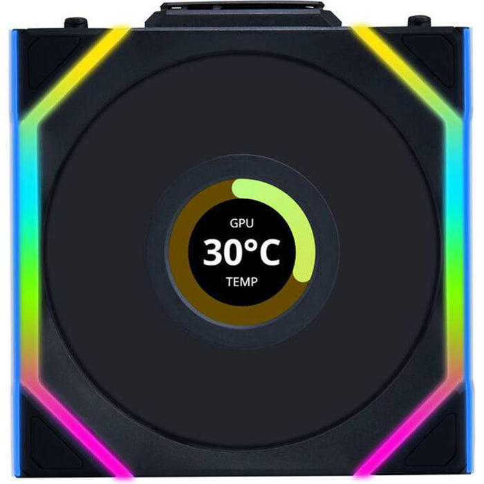 Lian Li UNI SL120 LCD Wireless RGB Reverse Blade PWM 120mm Fan with IPS Display