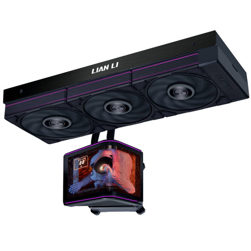 Lian Li HydroShift II OLED Curved 360P28 Black 360mm AIO Liquid CPU Cooler with 2K Curved OLED Display