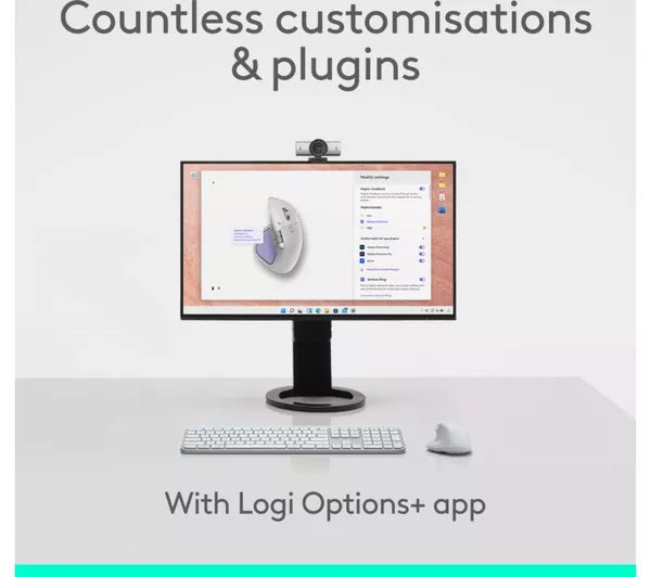 Logitech MX Master 4 Wireless Mouse for Mac – 8K DPI, MagSpeed Scroll, USB‑C, White Silver