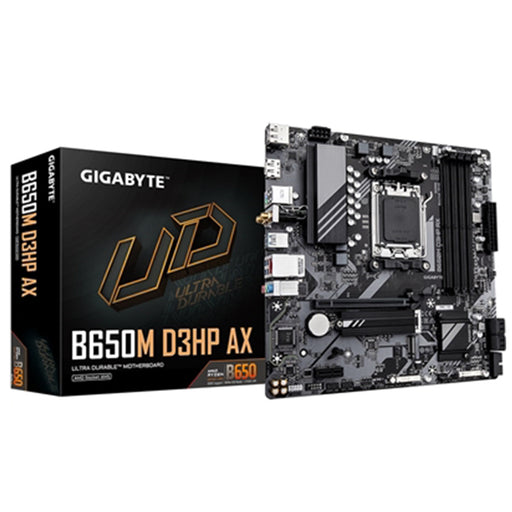 Gigabyte B650M D3HP AX Micro‑ATX AM5 motherboard with DDR5, Wi‑Fi 6E and dual M.2.