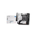 Computer motherboard and packaging on a white background
