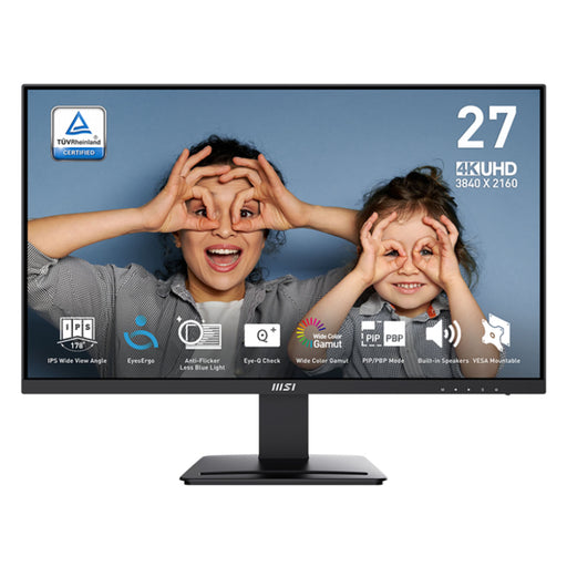 MSI PRO MP273U 27 Inch 4K UHD IPS Office Monitor Black