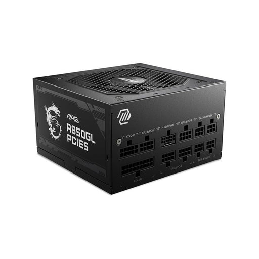 MSI MEG Ai1300P PCIE5 1300W fully modular ATX power supply, 80 Plus Platinum, black casing with premium sleeved cables.