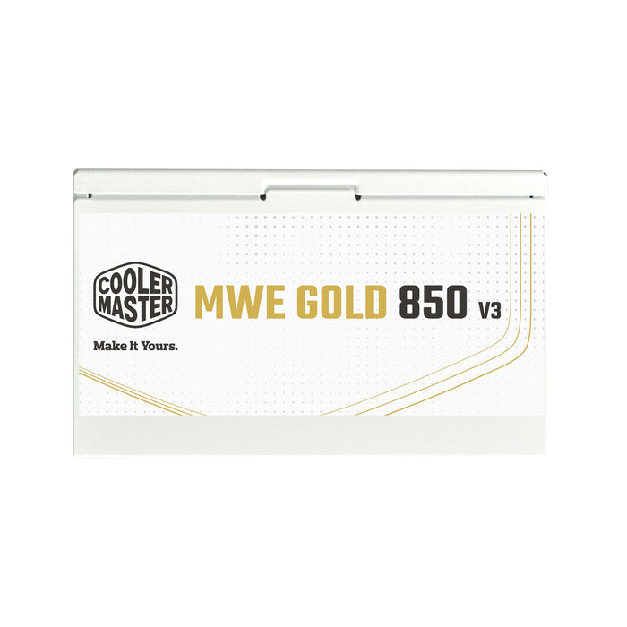 Cooler Master 850W MWE Gold V3 ATX 3.1 PSU, Fully Wired, HDB Bearing Fan, 80+ Gold, White