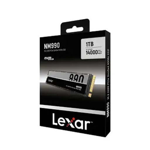 Lexar NM990 NVMe SSD packaging on a white background