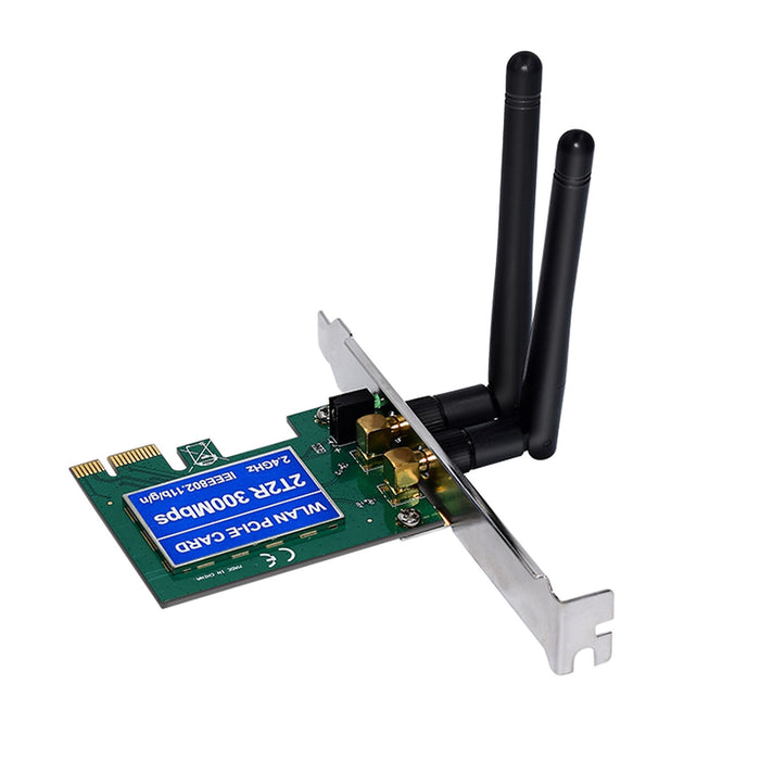 300Mbps N300 PCIe Wireless Adapter – 2.4GHz Wi‑Fi 4, Low Profile Bracket, PCI Express x1