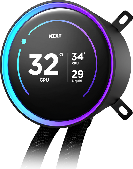 NZXT Kraken Elite 240 RGB Black Liquid CPU Cooler – LCD Display, High‑Perfom 240mm AIO