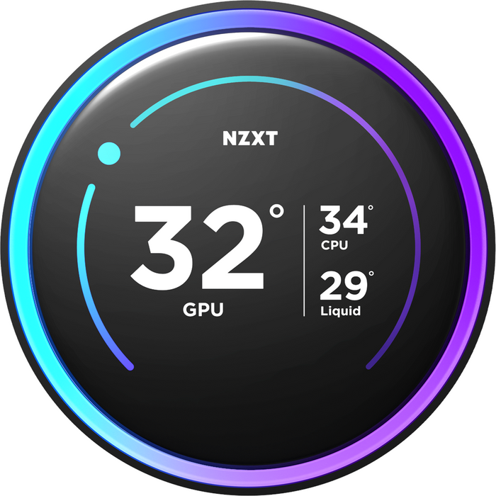 NZXT Kraken Elite 240 RGB Black Liquid CPU Cooler – LCD Display, High‑Perfom 240mm AIO