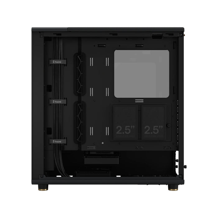 Fractal Design North Charcoal Black, Wood Walnut front ATX Mid Tower PC Gaming Case