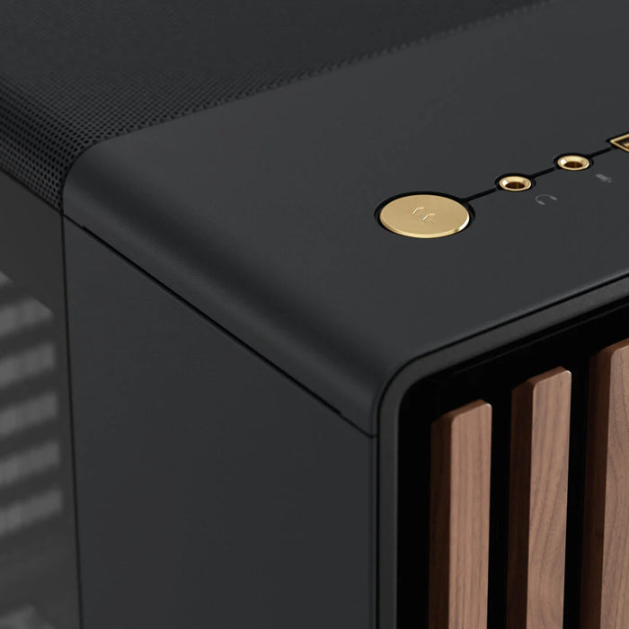 Fractal Design North Charcoal Black, Wood Walnut front ATX Mid Tower PC Gaming Case