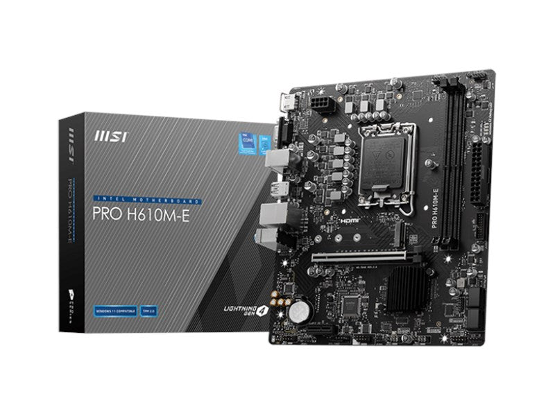 MSI PRO H610M-E (Socket 1700/H610/DDR5/S-ATA 6Gb/s/Micro ATX)