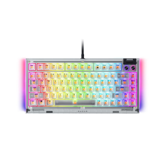 Razer BlackWidow V4 75% Phantom White – Hot‑Swappable Mechanical Keyboard