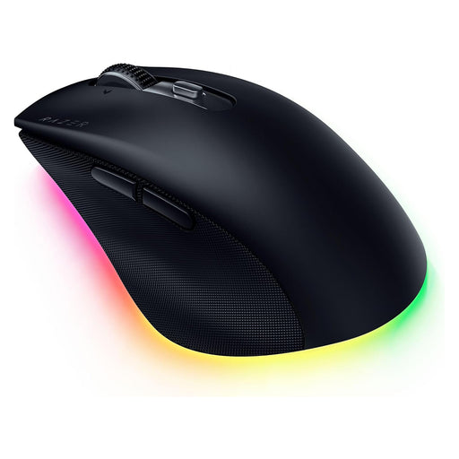 “Razer Pro Click V2 wireless ergonomic mouse with 30K optical sensor, AI Prompt Assist, HyperScroll wheel and RGB lighting.