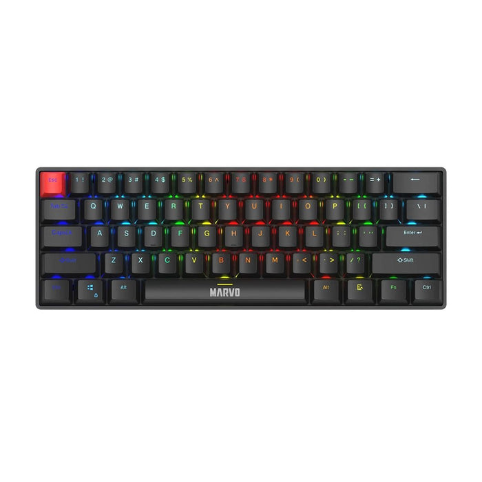 Marvo Scorpion KG933G Saber 61 – 60% Wired Mechanical RGB Gaming Keyboard (Black)