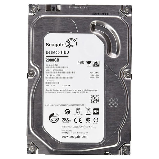 Seagate Barracuda ST2000DM001 2TB 3.5-inch 7200RPM SATA internal hard drive.