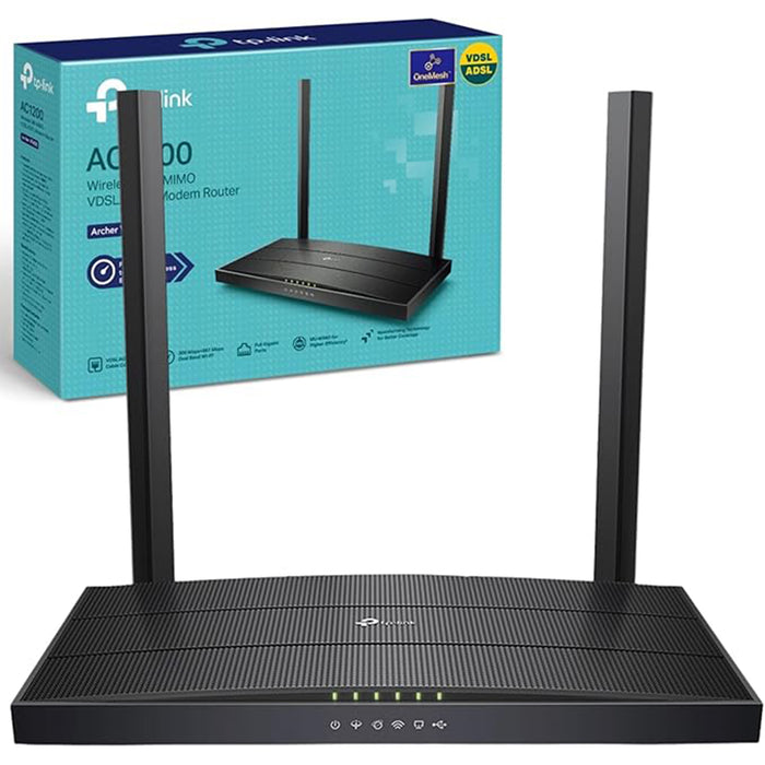 TP‑Link Archer VR400 AC1200 VDSL/ADSL Modem Router – Dual‑Band Wi‑Fi, Gigabit, USB
