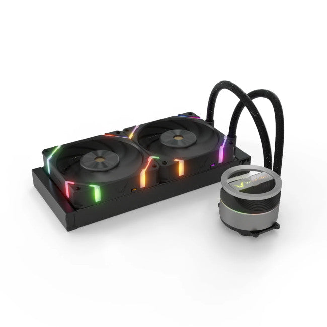 Valkyrie Dragonfang 240 ARGB Liquid CPU Cooler – 240mm Radiator, Intel/AMD Support, Black